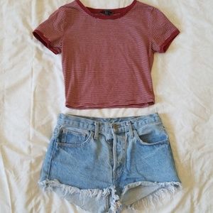 Striped Crop Tee